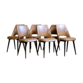 Set of 6 chairs, 60s