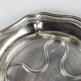 Christofle silver-plated bottle coaster, with ribbed edges, 19th century.