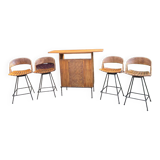 Bar with 4 Arthur Umanoff chairs