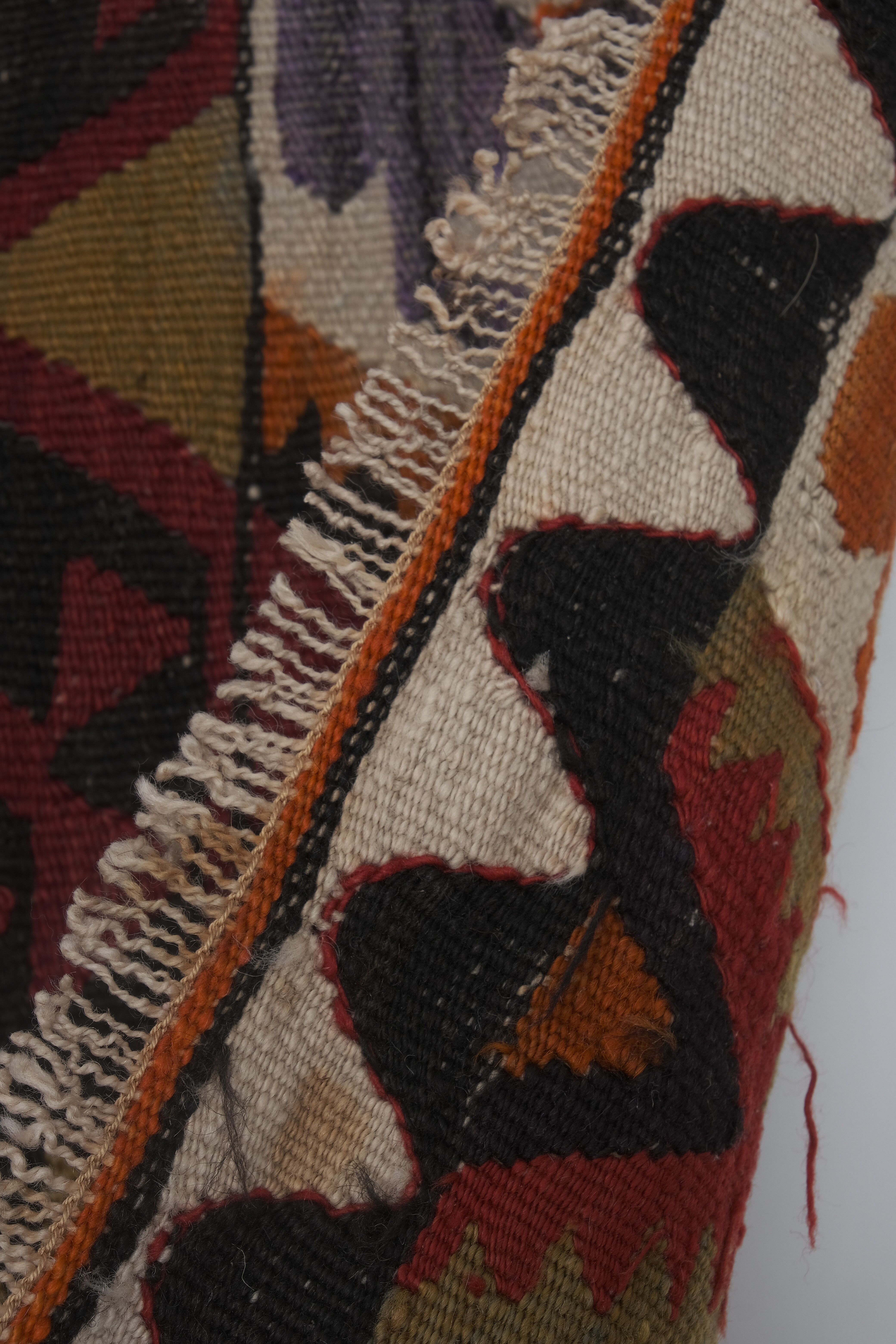 Vintage Turkish rug from Oushak, hand-woven 115x375 cm