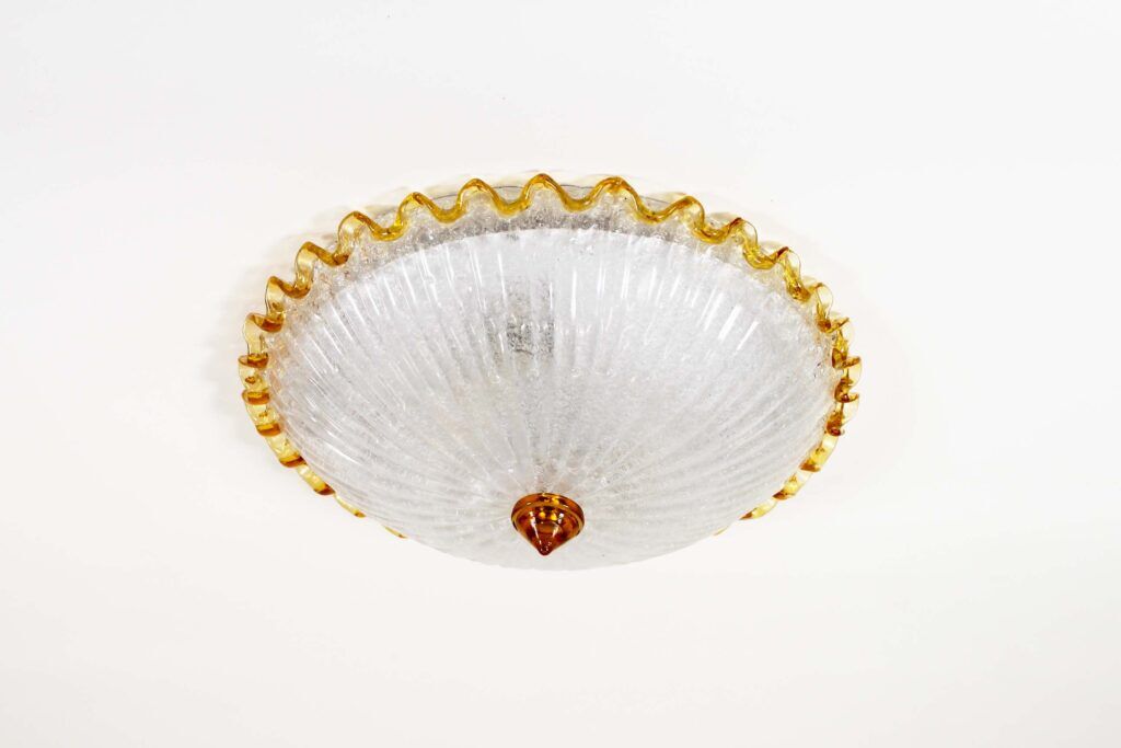 Large vintage Italian Murano glass wall or ceiling light, Italy 1970s