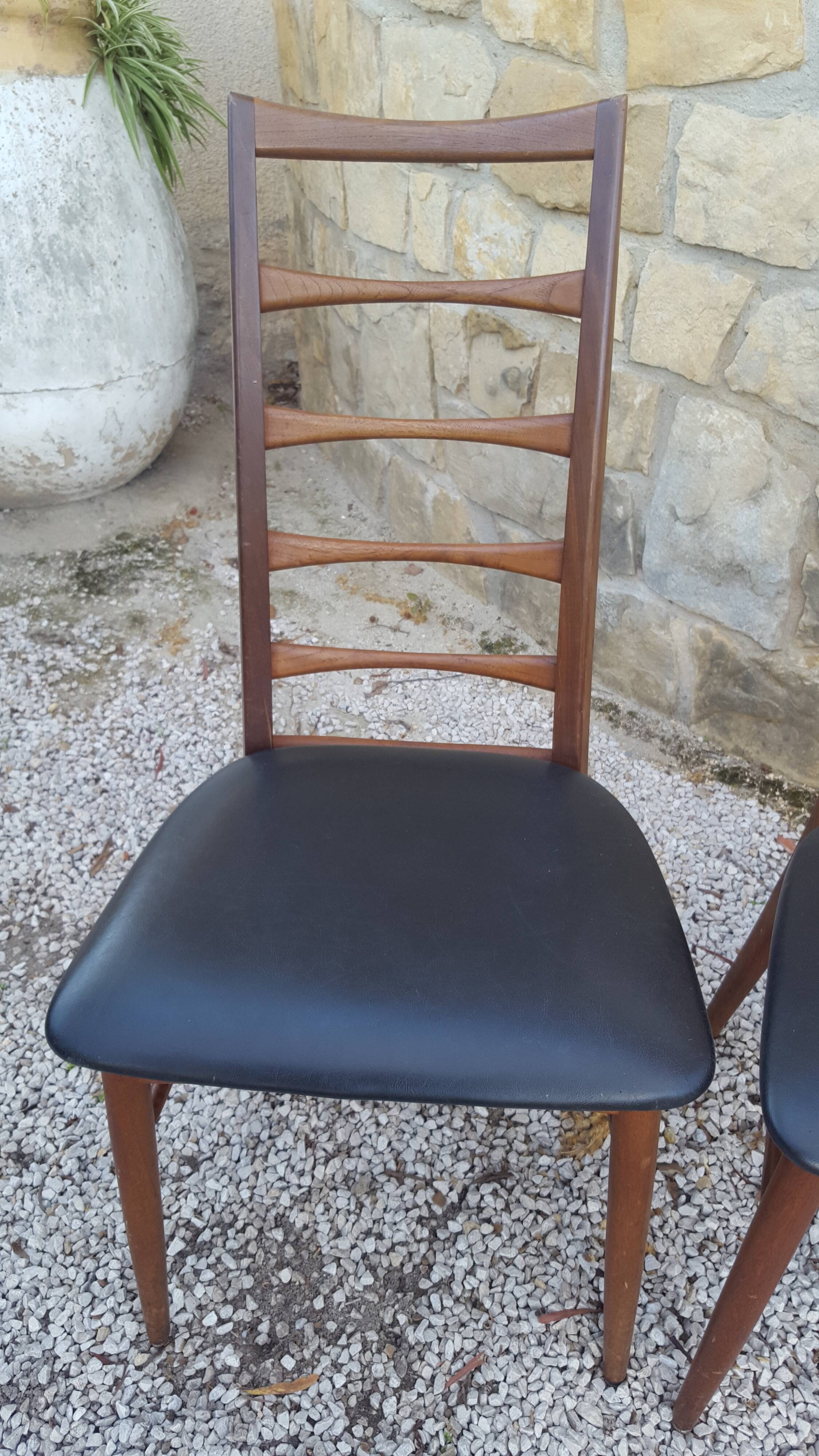 4 chaises Koefoeds modéle Lis en palissandre, Danemark
