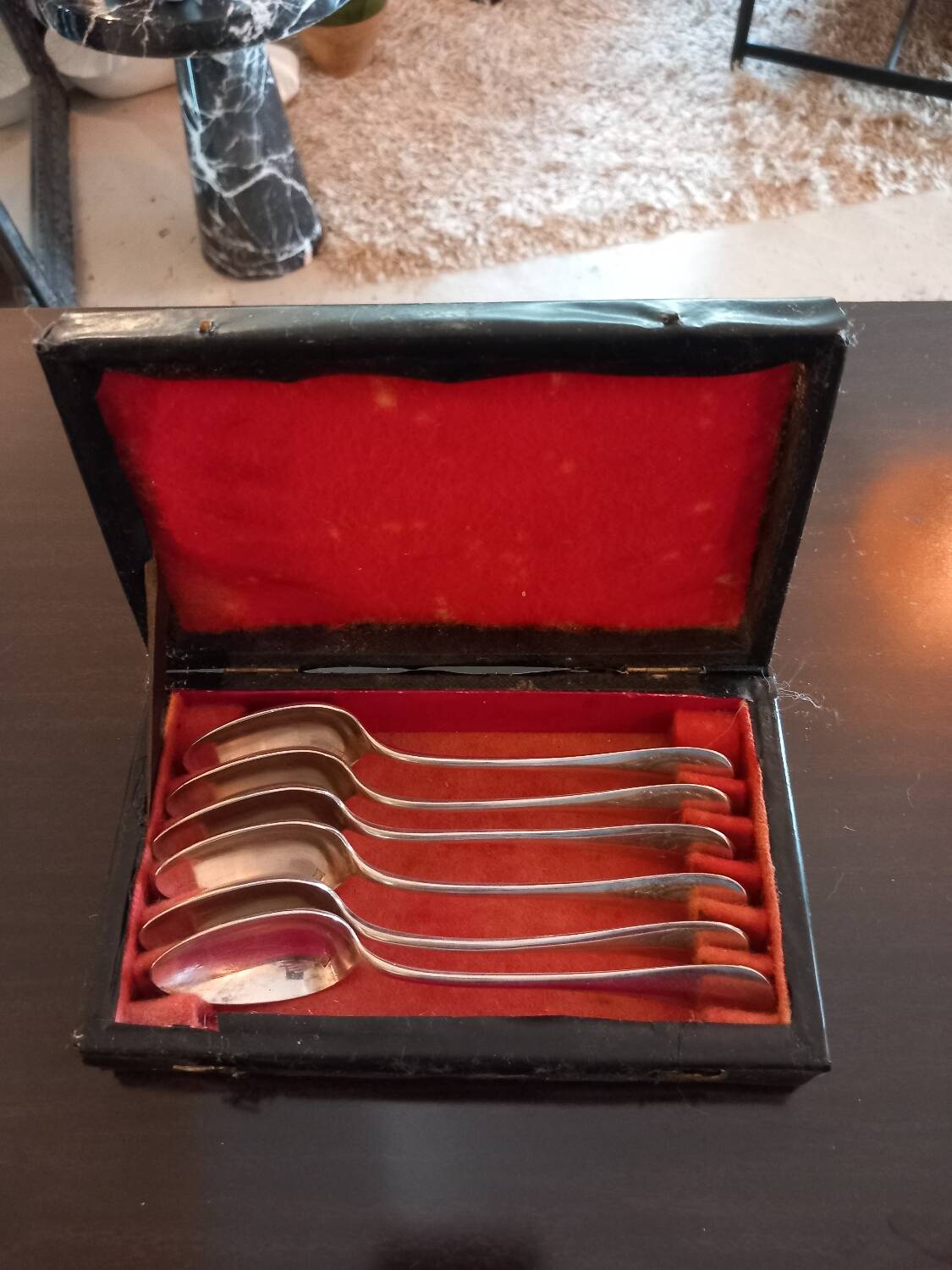 6 dessert spoons. Boulenger. 19th