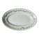 Antique oval plate Moulin des Loups Orchies – grey and gold floral decoration