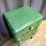 Chevet, art-deco back furniture revisited green and lily root