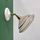 Vintage wall lamp with white and gold granite glass shade
