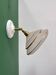 Vintage wall lamp with white and gold granite glass shade