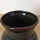 Blue flamed sandstone vase signed