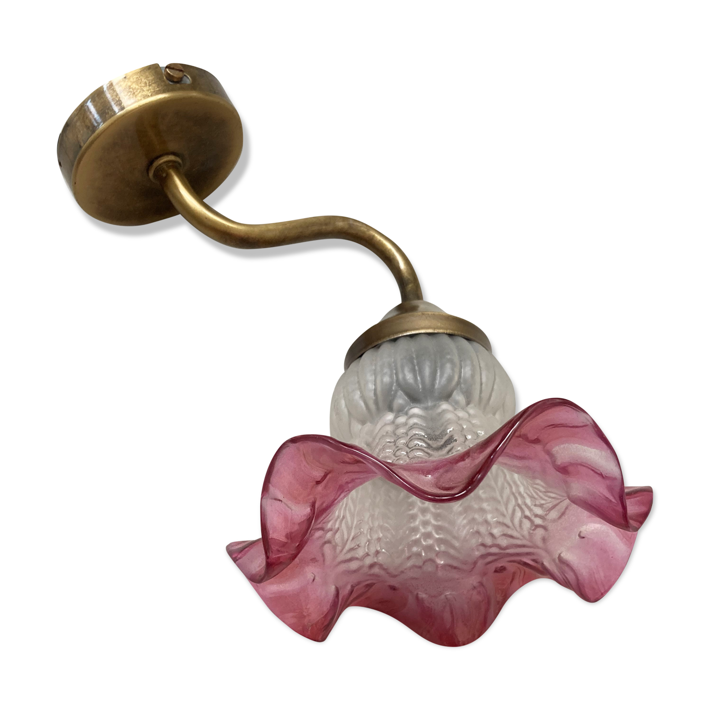 Pink tulip wall lamp