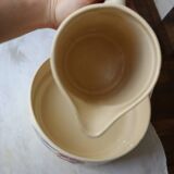 Art nouveau earthenware pitcher luneville