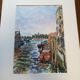 Watercolor Venice signed Rollier
