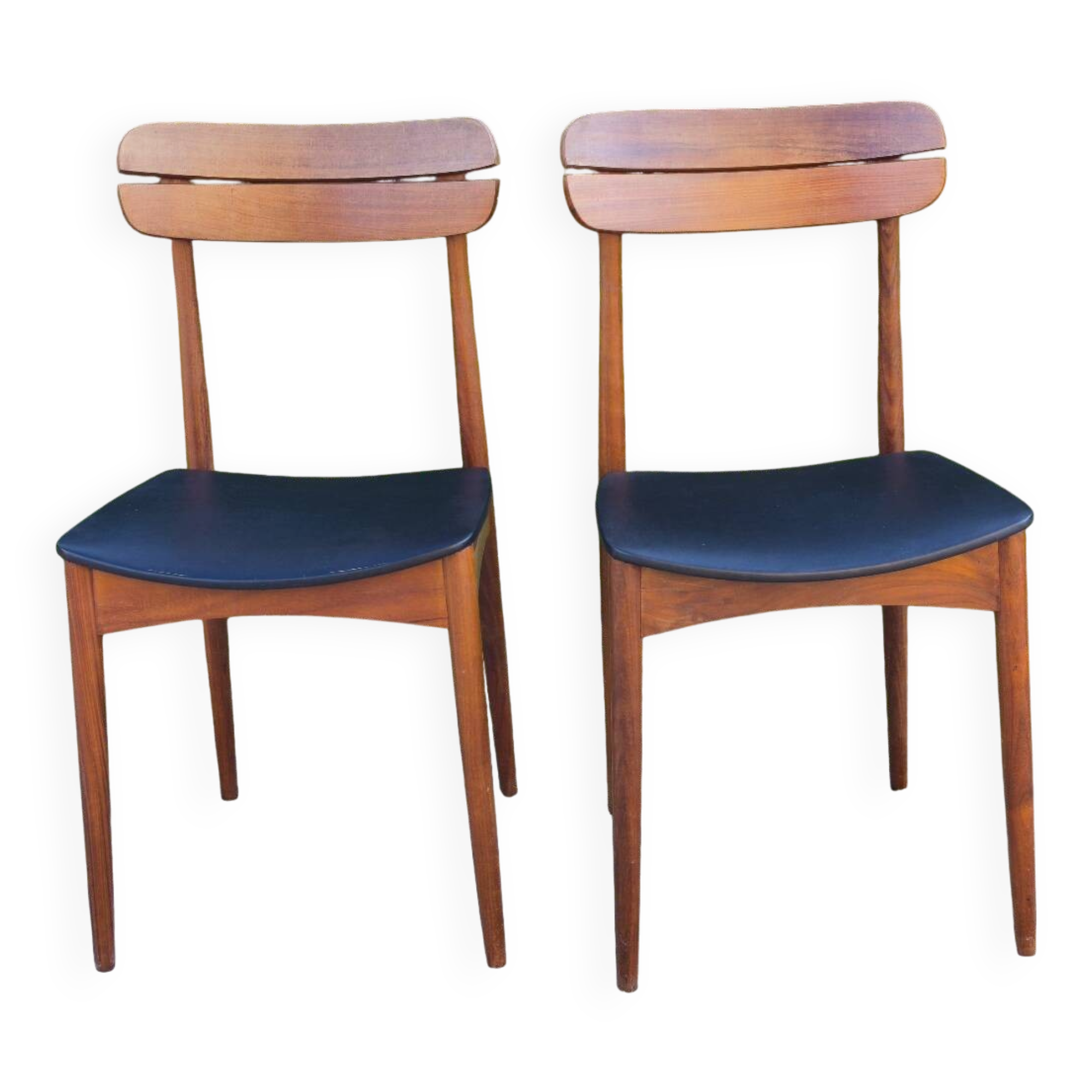 Pair of vintage Scandinavian teak chairs – 1960s