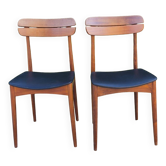 Pair of vintage Scandinavian teak chairs – 1960s