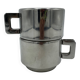 Lot tasses inox vintage