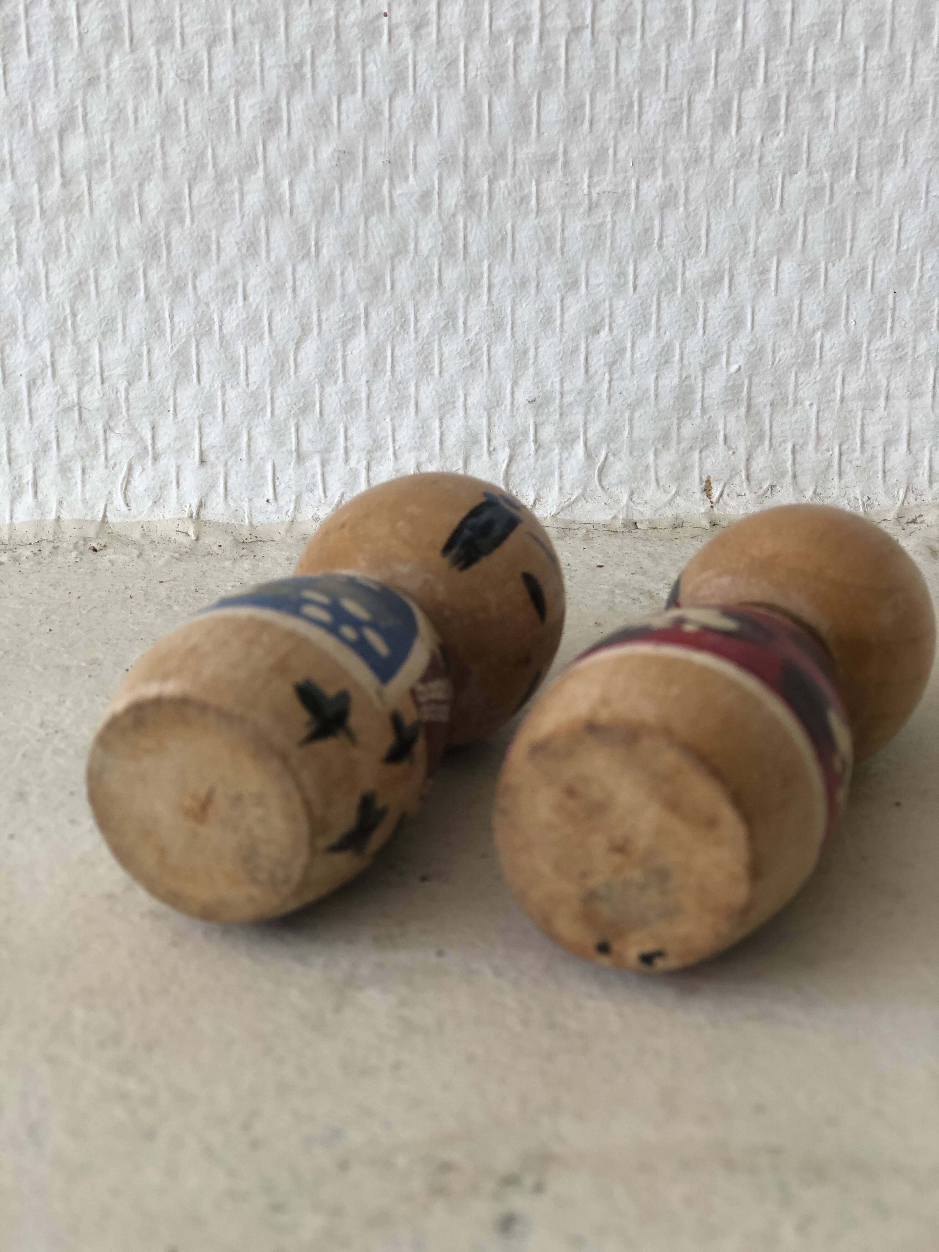 Salt and Pepper Kokeshi Dolls