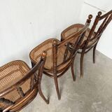 Set of 4 Fischel cane bistro chairs