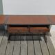 Elegant vintage coffee table, Regency style, in mahogany finish.