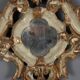 Shelf model with a carved wooden mirror, Baroque style, 19th century.