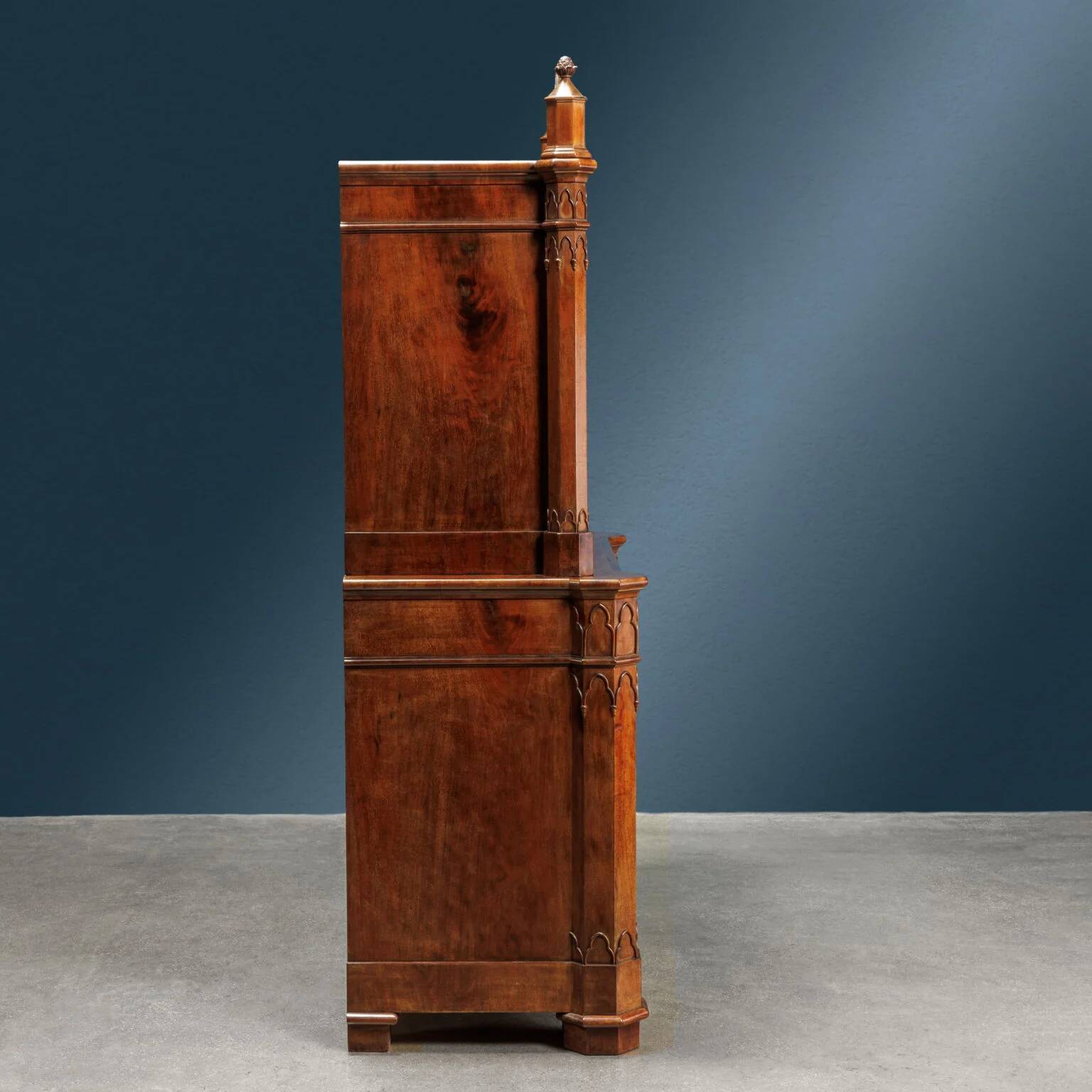 Ancient Piedmontese cabinet in wood, Italy, 19th century