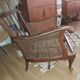 Chippendale wooden and canning armchair