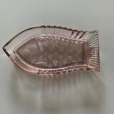 Plat poisson verre rose