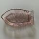 Small fish dish, pink glass
