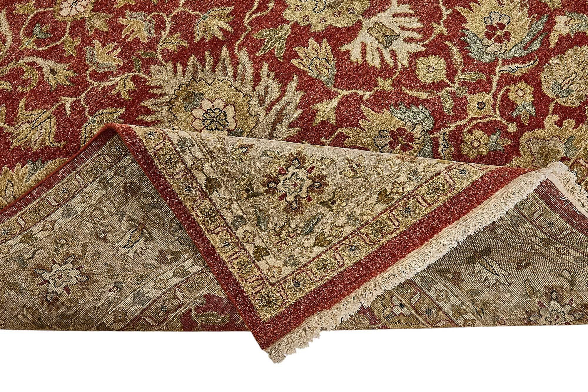 Tapis Oushak en laine noué à la main, 244 cm x 305 cm