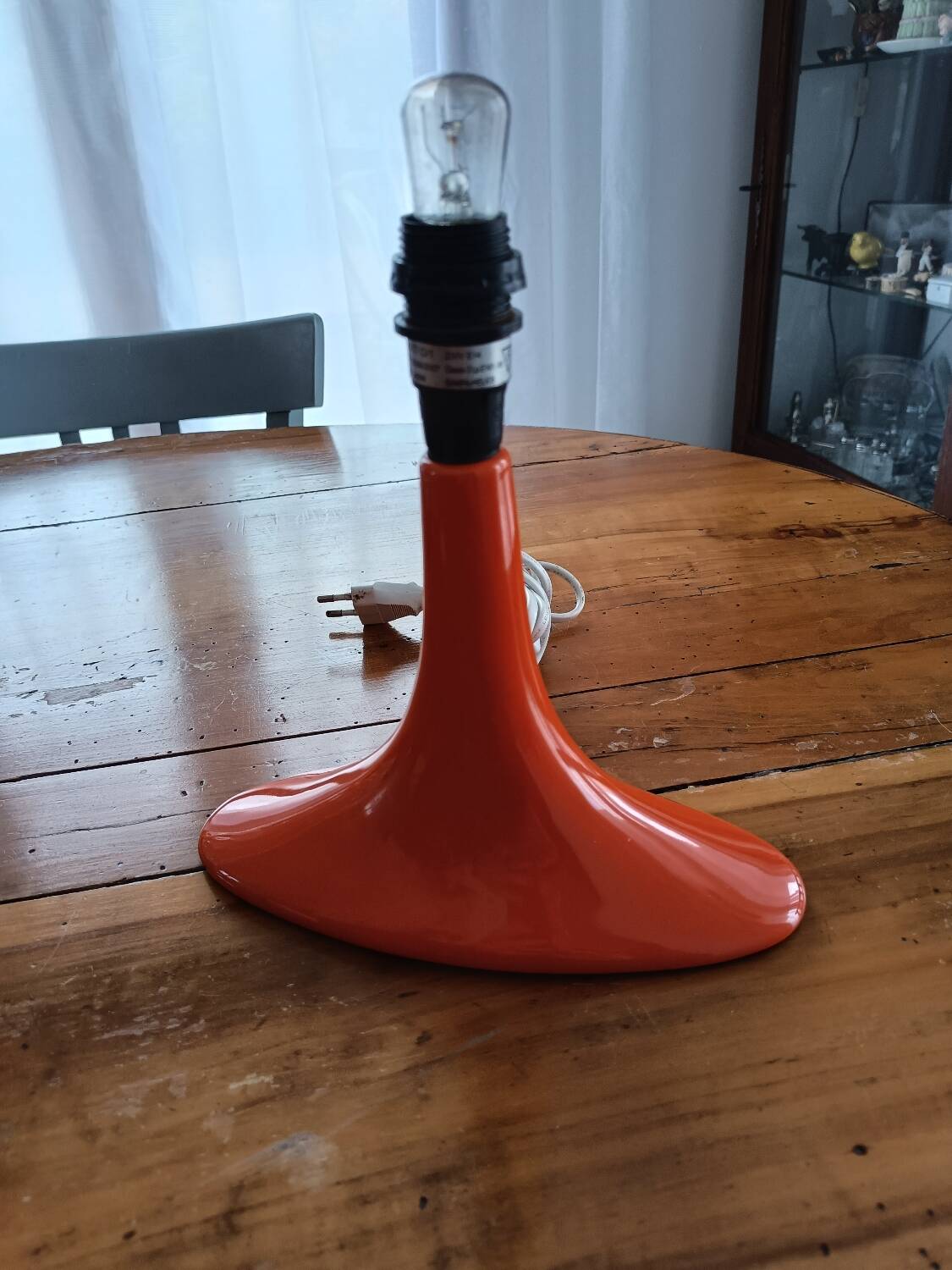 Vintage orange lamp base