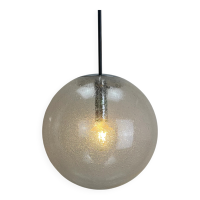 Suspension à globe en verre à bulles par Peill & Putzler 1970