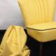 50s vintage cocktail armchair "yellow lelievre fabric