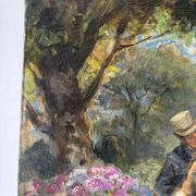“La proposition”, huile sur toile signée