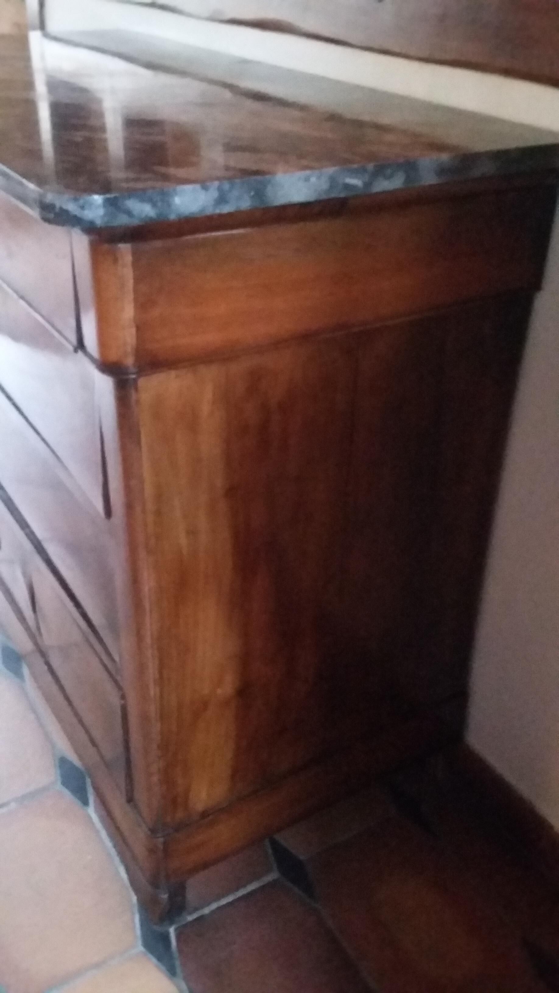 Convenient Louis Philippe plateau with marble