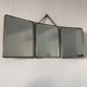 Mirror triptych Barber nickeled vintage 1930 31x77cm