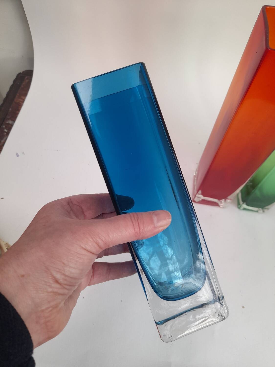 Set of 3 Murano glass vases