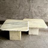 Marble nesting coffee tables, 1960s, France