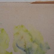 Ecole XXe : Le parc fleuri, aquarelle originale signée