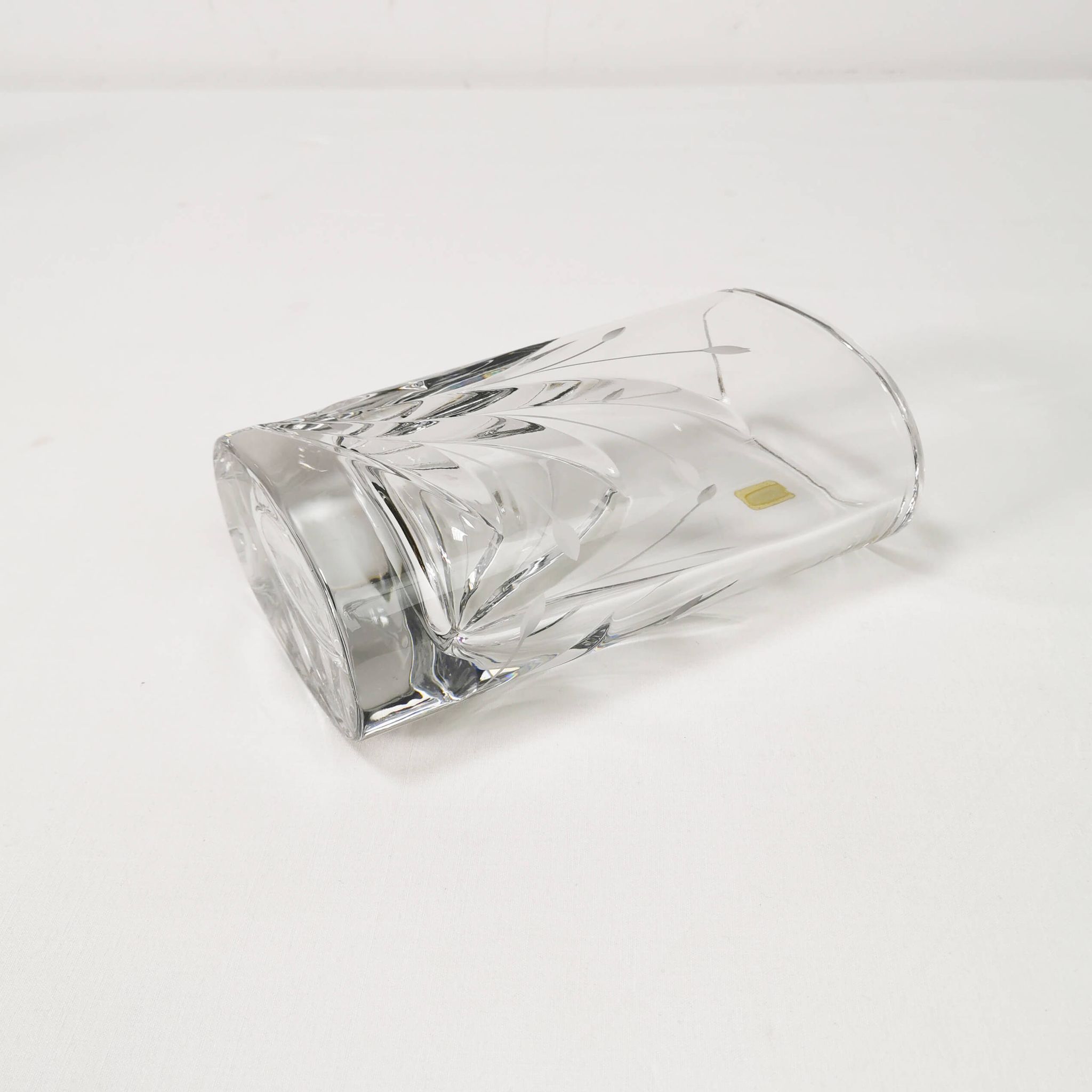 Vase ovale en cristal, Bleikristal, Allemagne, années 1960