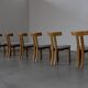 T back dining chairs - Europe 1960s