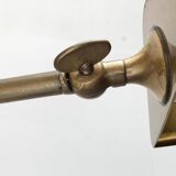 Vintage Hollywood Regency floor lamp in German brass by Florian Schulz.
