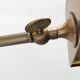 Vintage Hollywood Regency floor lamp in German brass by Florian Schulz.