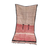 Moroccan carpet boujaad, black and faded pink