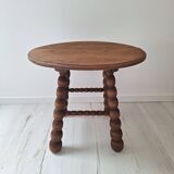 Table basse, bout de canapé à pieds bobines