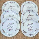6 flat plates Bernardaud model Chantilly