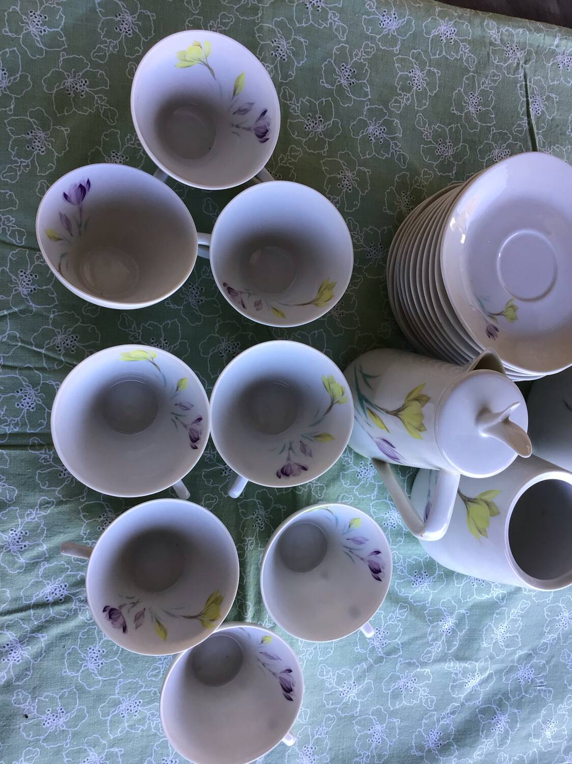 Coffee service 1960 S.F.P French porcelain company