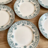 Flat faience plates from saint amand and hamage