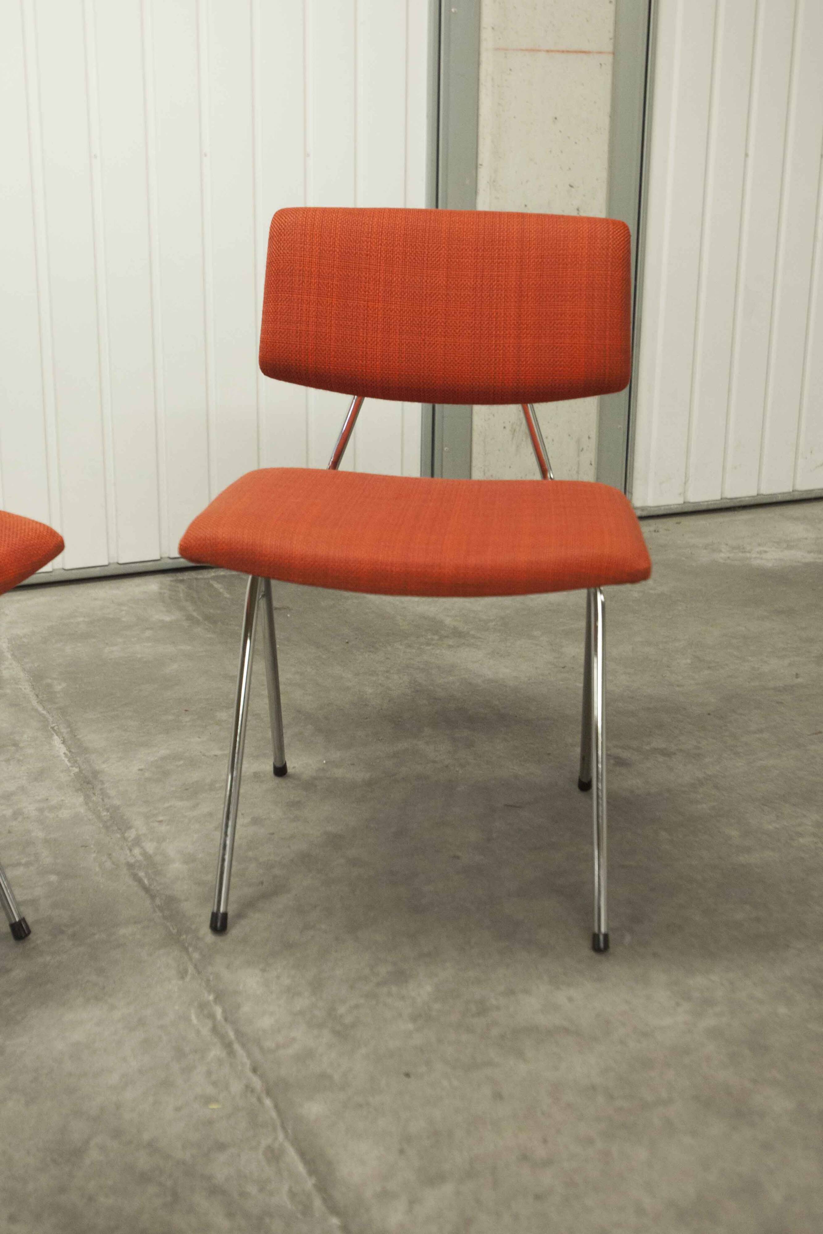 Pair of compass model chairs by Pierre Guariche for Les Huchers-Minvielle France 1955
