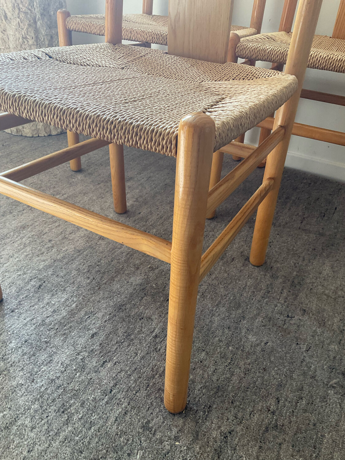 Trio of chairs Annig Sarian for Tisettanta 80s