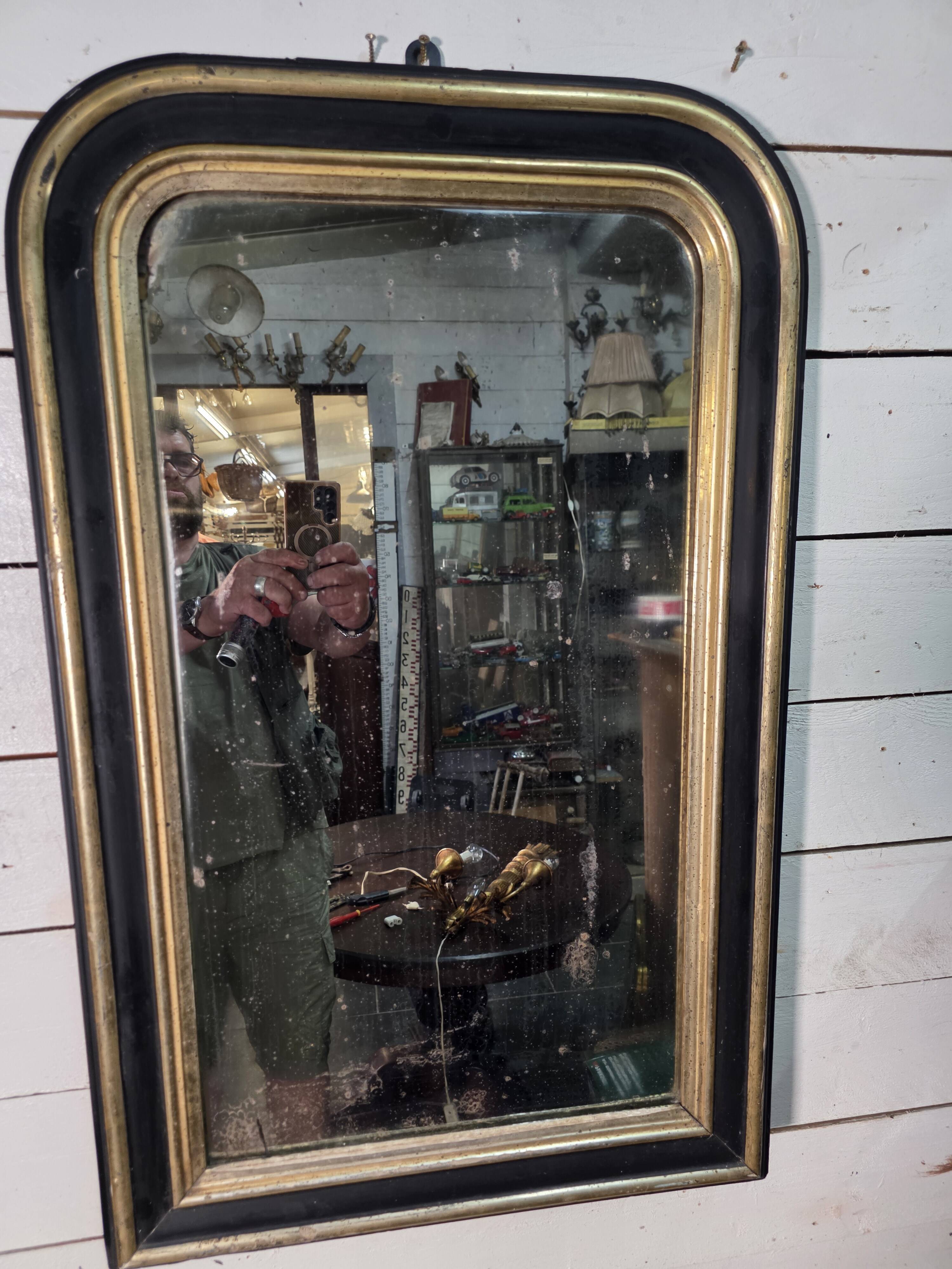 Miroir style Napoléon III du XIXème , 90×57cm