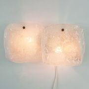 Paire of Murano glass and brass wall light by J. T. Kalmar, Austria, 1960s