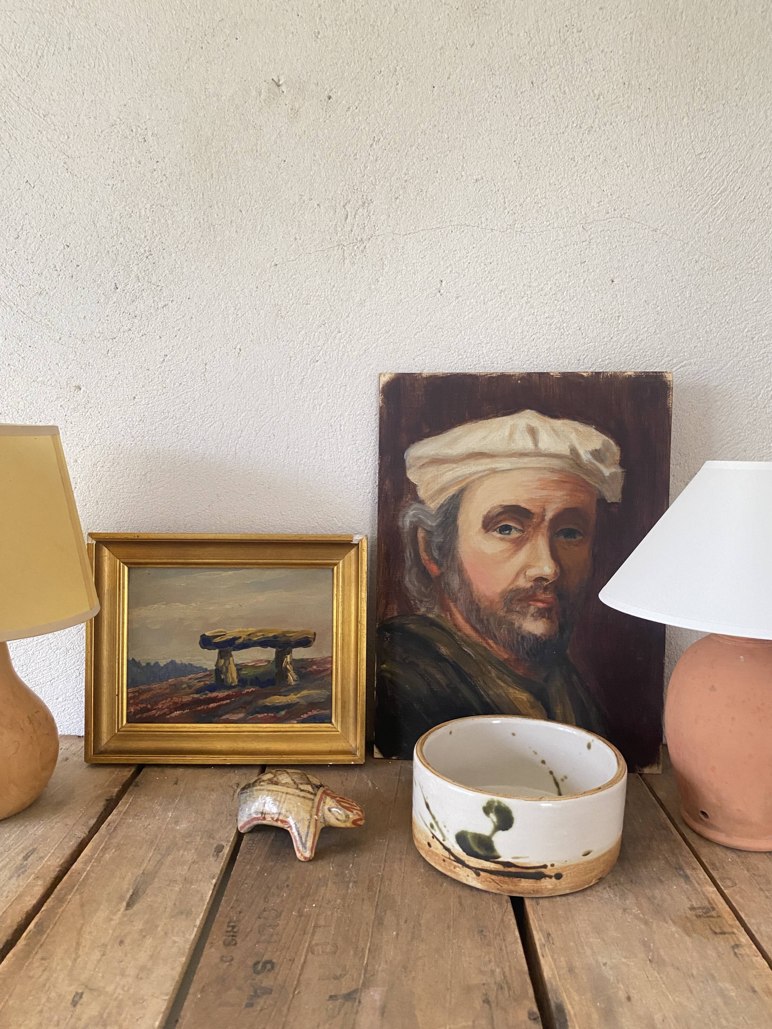 19th century oil and gilded frame